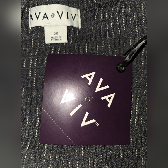 Women's Ava And Viv, Size 2x,Black Striped Dress, NWT!! - Picture 4 of 4